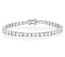 Diamond Treats Bracciale Tennis da Donna, Argento Massiccio 925, con Zirconi Bianchi Super Brillanti da 4 mm di qualità AAA. Questo Bracciale da Donna da 6,5'' è Il Regalo Perfetto per Lei. - 1