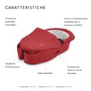 Stokke Navicella Xplory X, Ruby Red - Navicella rimovibile per il passeggino Xplory X - Morbido interno, materasso traspirante e due comode tasche - 2