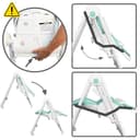 Twinly - Trona bebé Evolutiva Hamaca columpio multifunción Movity PRO con arco de Juguetes - Plegable y ajustable con Reductor Arnés 5 puntos y Bandeja extraíble - 0m+ a 15kg (Menta, Movity Pro) - 4