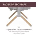 Chicco Next2Me Armonia, Culla Neonato Fianco Letto, Spondina Apribile, 11 Livelli di Altezza, Altezza Regolabile da 66 fino a 83 cm, 4 Ruote, Ottima Circolazione dell’Aria, Grigio Chiaro Melange - 6