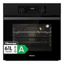 Hisense BI62220AB - Forno Multifunzione, Cavità 61 litri, 7 funzioni, Even Bake, Pulizia Idrolitica AquaClean, 2 manopole Push Pull, Classe A, Colore Nero - 1