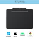 Wacom Intuos Medium Tavoletta Grafica – Tablet con Penna per Dipingere, Disegnare ed Editare Foto con penna sensibile alla pressione, Adatta per l’Home Office e l’E-Learning, Nero - 7