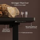 FLEXISPOT QN1 140 * 60cm Electric Height Adjustable Standing Desk Sit Stand Up Desk with Backpack Hook Memory Smart Panel, Black - 9