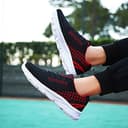 Generisch Scarpe sportive da uomo comode e traspiranti, alla moda, leggere, scarpe da ginnastica da uomo, Colore: rosso, 44 EU - 2