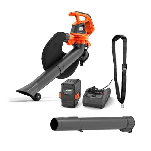 Husqvarna 120iBV Cordless Leaf Blower - 36V Cordless with Battery and Charger, 10N Blow Power, Adjustable Tube Length, Brushless, Quiet and Lightweight for Garden Maintenance