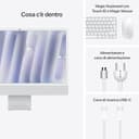 Apple iMac Computer desktop all-in-one: Chip M4, CPU 10-core e GPU 10-core: display Retina 24'', 24GB di memoria unificata, 512GB di archiviazione SSD, con accessori. Per iPhone/iPad; Argento - 6