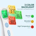 Fieberthermometer für Babys, Kinder und Erwachsene, kontaktloses Stirnthermometer Infrarot Thermometer mit sofortiger genauer Ablesung, Fieberalarm - 3