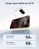 Baseus Powerbank 45W 20000mAh con 2 Cables USB-C Integrados, Power Bank PD3,0 QC4,0 Baterías Externas Carga Rapida, 3 C 1 A, Cargador Portátil para iPhone 16/15/14 Pro MAX, Samsung, Blanco - 2