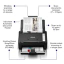 Epson WorkForce ES-550W Wireless Document Scanner | 45ppm / 90 ipm | 100-Sheet Auto Document Feeder | Colour | USB connectivity | Up to A4 - 2