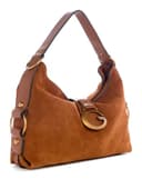 GUESS Leder Schultertasche Camden Shoulder Bag Cognac hellbraun - 2