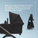 Bugaboo Dragonfly Liegewanne mit Lüftungsfenstern, einhändig faltbar in jeder Position, kompatibel mit dem Bugaboo Dragonfly City-Kinderwagen, Midnight Black - 5