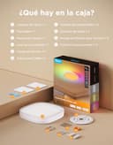 Govee Lampara Techo LED, Inteligente Plafon LED Techo 24W RGBIC 2400LM Compatible con Matter, Alexa y Google Assistant, 16 Millones de Colores DIY para Dormitorio Sala de Estar Cocina Cuadrada, 30cm - 9