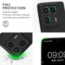 kwmobile Case for Motorola Edge 50 Ultra Case - Protective Slim TPU Phone Cover - Soft Matte Finish - Black Matte - 3
