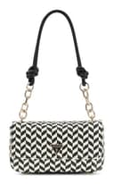 GUESS Schultertasche Tessi Flap Shoulder Bag Black Multi schwarz weiß - 1
