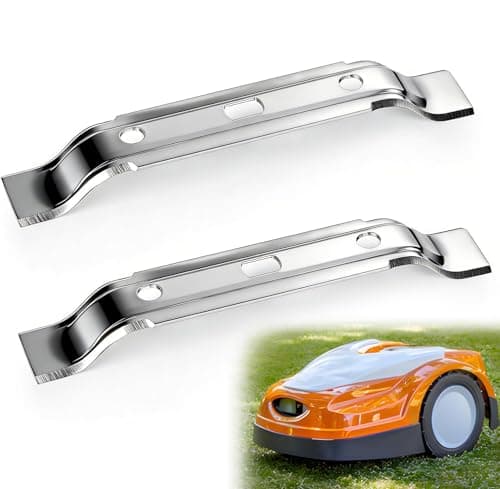 iKALULA 2 Stück Mähroboter Messer Kompatibel mit Stihl Mähroboter iMOW RMI 422, RMI422 P, RMI 422 PC, RMI 522 C, Edelstahl Messerklingen für Rasenpflege Im Garten - 200mm, Silber