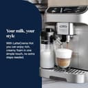 De'Longhi ECAM322.70.SB Magnifica Plus Automatic Coffee Machine with LatteCrema Hot, Bean to Cup Espresso Machine with 18 One-Touch Recipes, Full-Touch Control Panel, 1450W, Silver/Black - 6
