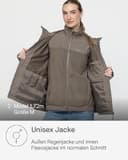 Kapten & Son Everyday 3in1 Funktionsjacke Taupe M | Regenjacke Damen & Herren Beige mit herausnehmbarer Fleecejacke | Outdoor Jacke mit 10.000 mm Wassersäule, aktungsaktiv, winddicht - 5
