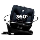 Kinderkraft I-GROW Kindersitz 0-36 kg, I-SIZE 40-150 cm, 360 grad drehbar, Kinderautositz mit Isofix station, FWF und RWF, Verstellbare Kopfstütze/Rückenlehne mit Liegeposition, Graphitschwarz - 1