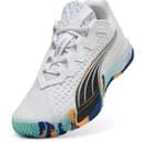 PUMA Tenis Unisex Nova Elite, Puma Blanco Puma Black Vivid Blue Heat Fire, 40.5 EU - 5