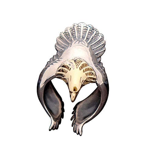 Damen 925 Sterling Silber Verstellbar Ringe,Fliegender Adler Offenen Ring Schmuck Für Männer Verstellbar Partei Kollokation Persönlichkeit Design Besondere Geschenk Punk Street Industrial Stil