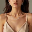 Avotto S925 Silber Ketten Damen 2mm Kette Silber Diamant Glänzende Halskette Sterling silber Ketten für Damen 18 Zoll - 2