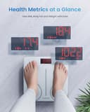 RENPHO Bascula de Baño Digital Grasa Corporal, Balanza Bluetooth Inteligente con App, Bascula Electrónica Analógica Monitore con Análisis Corporal, 13 Medicióne de Peso IMC Visceral e Muscular, Elis 1 - 2