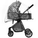 Magic ZC 3 in 1 Pushchair Pram Travel System, Baby Stroller 3 in 1 with Reversible Two Pushing Modes, Newborn Infant Carriage One-Click Folding, Toddler Buggy Aluminum Frame (V9 Deep Grey) - 5