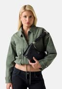 GUESS Schultertasche Cresidia II Top Zip Shoulder Bag Black schwarz - 2