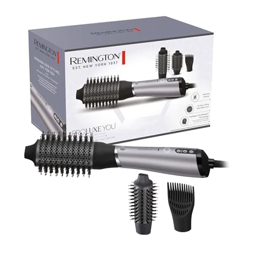Remington Warmluftbürste [3 Stylingaufsätze, Intelligent StyleAdapt™ lernt & personalisiert Hitze] PROluxe You (Diamantkeramikbeschichtung,Ionen Generator,Haaransatz-Booster,Volumen) Airstyler AS9880