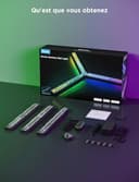 Govee RGBIC - Lampada da parete a LED per gaming Glide Wall Light, con forme e colori fai da te, 60 + effetti di scena, compatibile con opaco e Alexa, luce da gioco, 3pcs e 1 angolo - 8