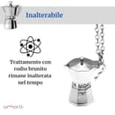 amorili Collana con Pendente Moka Caffettiera in Argento 925 Invecchiato – Gioiello Artigianale Made in Italy per Amanti del Caffè – Catena Unisex Regolabile - cln0137b - 5