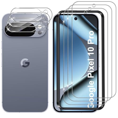 Lutree per Google Pixel 10 Pro Vetro Temperato, 3+3 Pezzi Pellicola Protettiva + Pellicola Fotocamera, Durezza 9H Vetro Protettivo, HD Anti-Graffio Senza Bolle Protezione Schermo