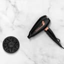 Rowenta Pro Expert - Secador de pelo de 2200 W con motor AC Pro, 6 ajustes de velocidad/temperatura, Generador de iones, 126km/hr, Boquilla concentradora y difusor, Golpe aire frío, CV8830 - 6