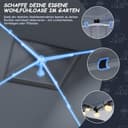 arvioo Gartenpavillon 3x3m, Gartenkomfort Deluxe, Pop Up Pavillon mit 4 Moskitoseitenwänden & Belüftungslöcher, Windschutz UV-Schutz, 3-Stufen Höhenverstellbar, Metall & 210D Oxford-Gewebe (Anthrazit - 7