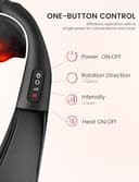 Masajeador de Cuello y Espalda con Calor, Shiatsu Eléctrico 3D con 8 Nodos, para Casa Oficina y Coche, Masaje Profundo Cervical y Lumbar, Regalo para Mujer Hombre Mamá Papá - 4