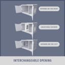 Trixie XL Furniture Litter Box Enclosure (Gray), Hidden Litter Box for Cats with Openings on Either Ends & Large Ventilations Slots, Double Doors for Easy Cleaning, Removable Divider - 5