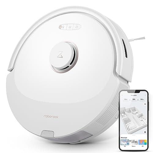 roborock Q8 Max Robot Vacuum Cleaner with DuoRoller Brush/5500 Pa Suction Power/No-Go Zones/Cleaning Along The Floor Line/3D Drawing/Multiple Cleaning Levels/App (Upgrade from Q7 Max)