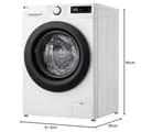 LG AI DD F4R3013NSWB Lavadora clase A -10%, Carga frontal Serie R3, Lavadora 13kg, 1400 revoluciones, AIWash, Lavado a vapor, Motor Direct Drive, Smart Diagnosis, Encimera, Blanco - 10