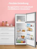 Comfee RCT284DS2 Kühl-/Gefrierkombination/Gefrierteil oben/176 kWh/Jahr/143cm Höhe/LED Licht/Reversibles Türscharnier/Silber - 5