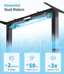 MAIDeSITe höhenverstellbarer Schreibtisch elektrisch mit 2 starken Motoren, tischgestell höhenverstellbar 3-stufige sowie auch 4 Memory-Steuerung mit Sitz-Steh-Erinnerungs - T2 Pro Plus - 4