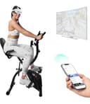 SmartXBike Pro 4-in-1 Exercise Bike Folding Indoor Cycling Fitness Bike with Magnetic Auto Resistance, FTP Power Training for Home Gym, Bluetooth Smartphone App Compatible with Kinomap, VZfit VR - 1