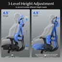 FLEXISPOT BS8 PRO Ergonomic Office Chair, Desk Chair with Dual Wing Lumbar Support and Footrest, 3D Headrest, 3D Armrests & Adjustable Seat Depth, 3-Level Tilt & Height-Adjustable Backrest (Black) - 9