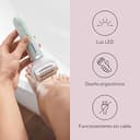 Panasonic ES-EY70-G503 Húmedo y Seco Depiladora, Doble Disco con 60 Pinzas, Flexible 90º Pivotante Cabeza, 3 velocidad Ajustes y LED Luz, 30 Minutos Operación Tiempo, Cabeza para Cuidado Pies - 7