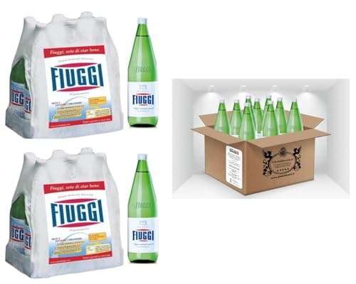 Acqua Fiuggi Naturale 12x1L Vetro – Acqua Minerale Oligominerale, Residuo Fisso Basso, Depurativa – Confezione da 12 Bottiglie