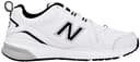 New Balance Men 608V5 Trainer Shoe, White/Black/Silver, 11.5 Wide - 6