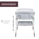 Chicco Cuddle & Bubble Bañera Bebé Ergonómica con Patas y Cambiador con Acolchado y Suave Reductor, Altura Regulable, Cierre Compacto, Organizador, Ocean Máx. 11 Kg, Gris, Graphite Melange - 4