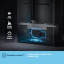 Fridgemaster MQ79394EB Freestanding American 4 Door Fridge Freezer 427L, Total No Frost, Inverter compressor, Black, 64.3D x 79.4W x 181.6H cm, E Rated - 8