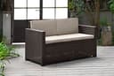 Allibert by Keter Gartenlounge Sofa Victoria, braun/taupe, 2-Sitzer, inkl. Sitz- und Rückenkissen, Kunststoff, flache Rattanoptik - 5