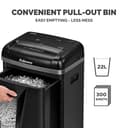 Fellowes Powershred 450M - Triturador de papel (Cross shredding, 22 cm, 2 x 12 mm, 22 L, Botones, 4 rueda(s)) - 7