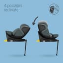 Maxi-Cosi Emerald 360 S i-Size, Seggiolino auto 0-36 kg isofix girevole 360°, 0-12 anni (40-150 cm), Seggiolino auto reclinabile 4 posizioni, Protezione dagli impatti laterali G-CELL, Tonal Graphite - 4
